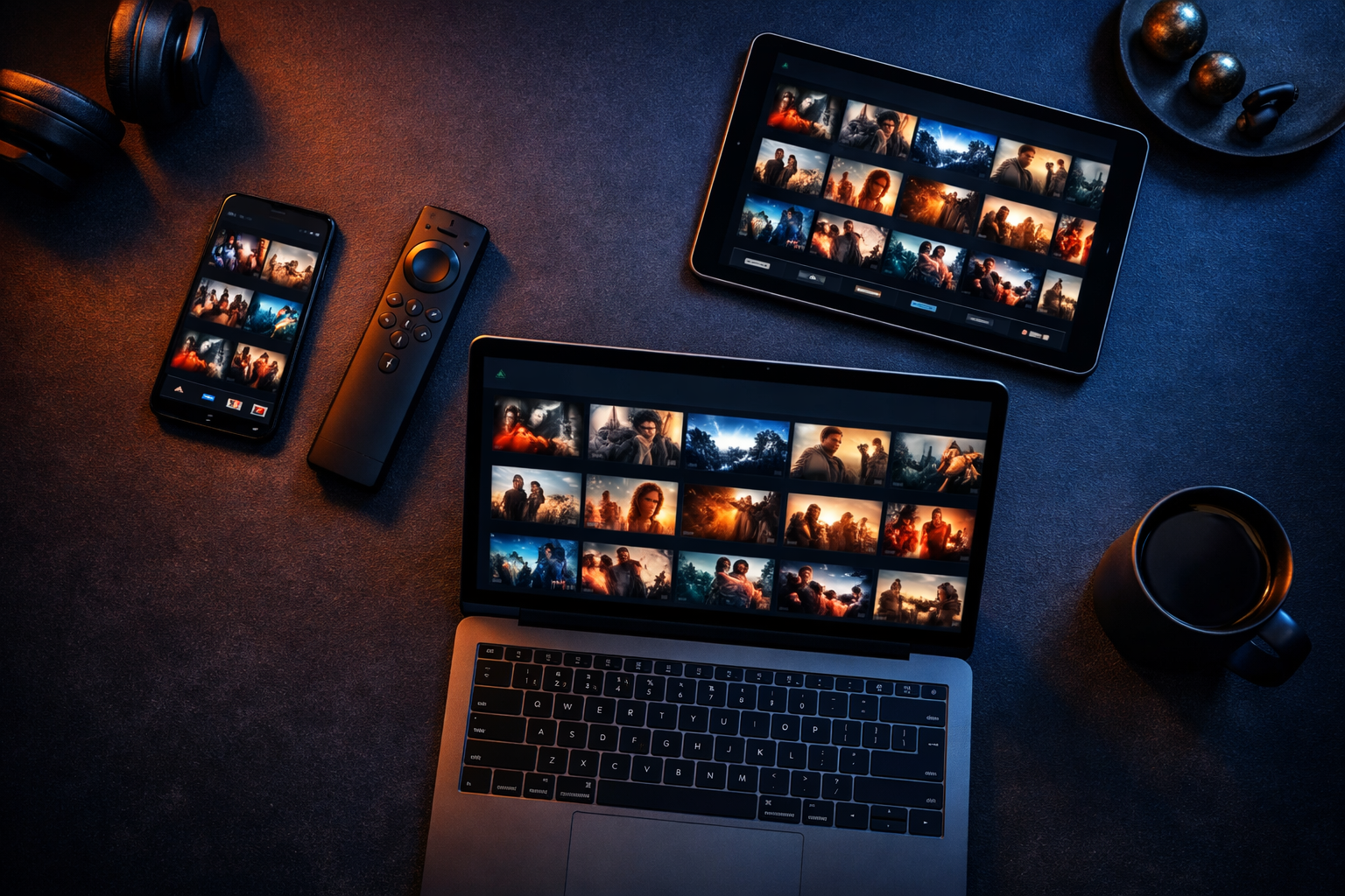 Flat lay streaming devices